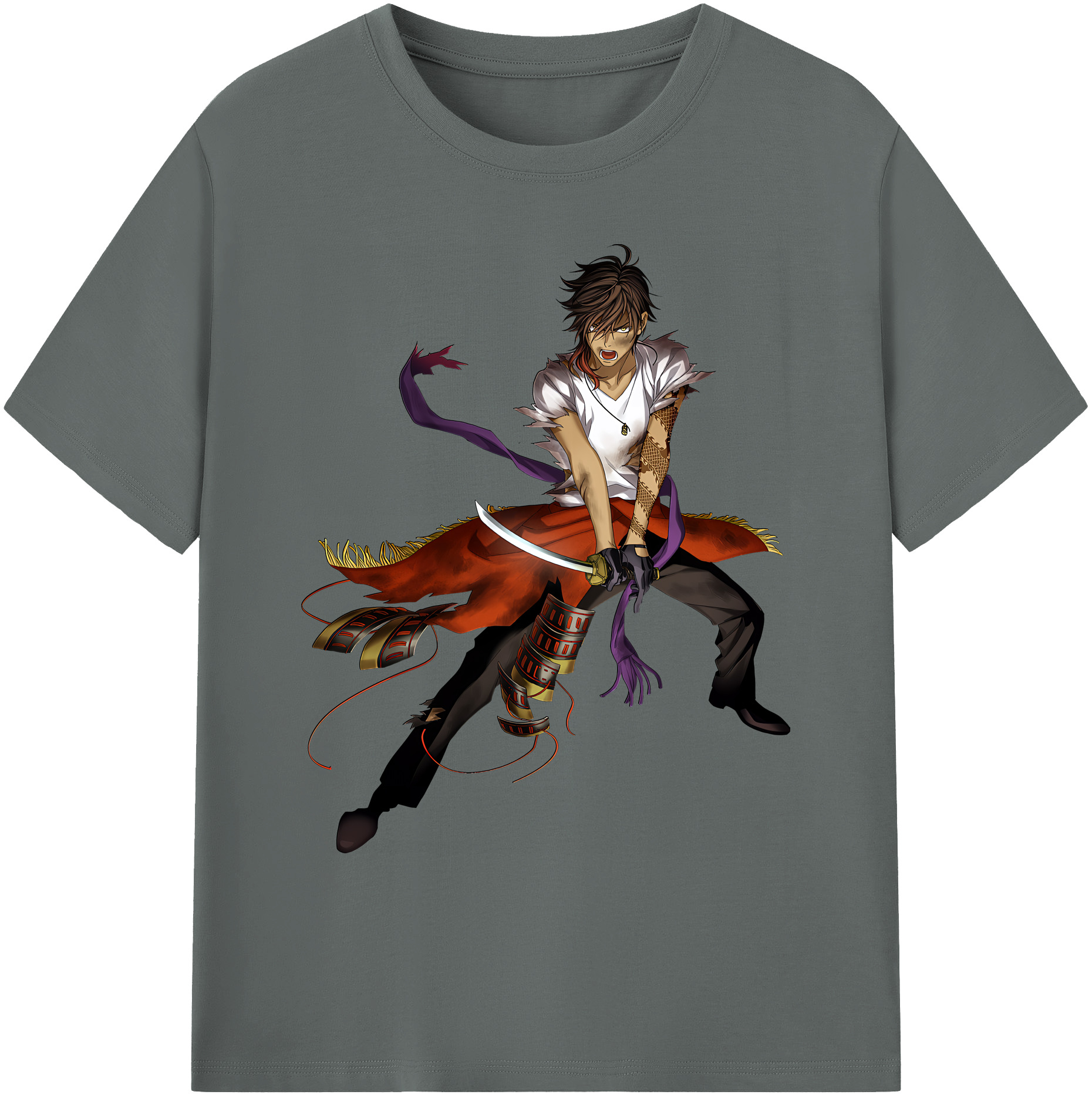 （画像用） 刀剣乱舞 Touken Ranbu 綿100％ メンズ半袖Tシャツ｜肌触りやわらか＆通気性